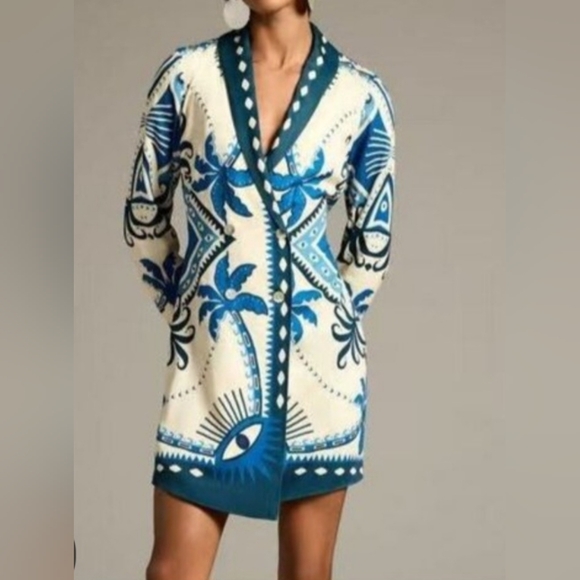 Farm Rio Anthropologie Blazer Dress . Robe Style - Picture 1 of 5